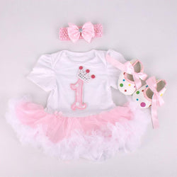 1st Birthday Fashion Set   TuTu Dress, Headband and Shoes - DestinationBaby