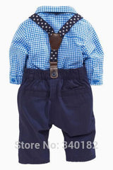 Baby Boy Suspenders and Bow Tie Outfit. 4 Pieces - DestinationBaby