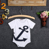 Anchor Themed Baby Onesie Sleeper Romper - DestinationBaby