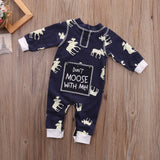 ( Dont Moose with Me! ) Moose Themed Romper Onesie Sleeper - DestinationBaby