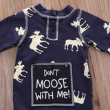 ( Dont Moose with Me! ) Moose Themed Romper Onesie Sleeper - DestinationBaby