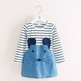 Adorable Mouse Long Sleeve or Short Sleeve Dress/ Shirt. Knee Length - DestinationBaby