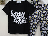 "Worn to be wild" Girls 3 Piece Set. Pants Shirt and Headband - DestinationBaby