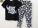 "Worn to be wild" Girls 3 Piece Set. Pants Shirt and Headband - DestinationBaby