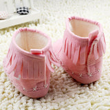 Baby Fringe Paw Print Soft Shoes Boots - DestinationBaby