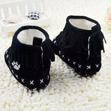 Baby Fringe Paw Print Soft Shoes Boots - DestinationBaby