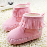 Baby Fringe Paw Print Soft Shoes Boots - DestinationBaby