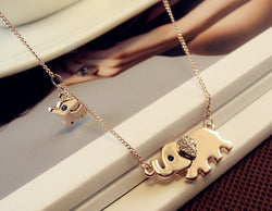 Adorable Ladies Elephant Family Choker Necklace - DestinationBaby