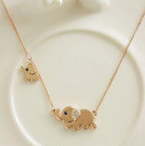 Adorable Ladies Elephant Family Choker Necklace - DestinationBaby