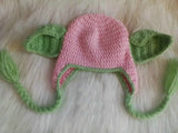 Baby Girls Knit Yoda Hat with Braids - DestinationBaby