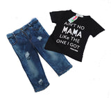 "Aint no mama" Boys Denim Jeans and Shirt Set - DestinationBaby