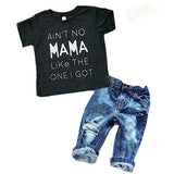 "Aint no mama" Boys Denim Jeans and Shirt Set - DestinationBaby