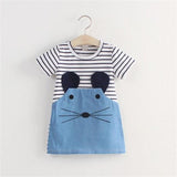 Adorable Mouse Long Sleeve or Short Sleeve Dress/ Shirt. Knee Length - DestinationBaby