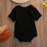 "Hello, Im new here" Baby Onesie Romper Black or Gray - DestinationBaby