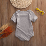 "Hello, Im new here" Baby Onesie Romper Black or Gray - DestinationBaby