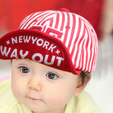 Baby Girls Boys Striped Casquette Baseball Hat. (New York Way Out) - DestinationBaby
