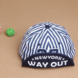 Baby Girls Boys Striped Casquette Baseball Hat. (New York Way Out) - DestinationBaby