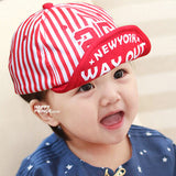 Baby Girls Boys Striped Casquette Baseball Hat. (New York Way Out) - DestinationBaby