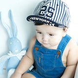 Baby Girls Boys Striped Casquette Baseball Hat. (New York Way Out) - DestinationBaby