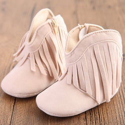 Baby Girl Fringe Boots Shoes - DestinationBaby